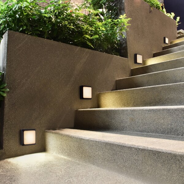 Hnědé kovové venkovní nástěnné LED světlo Nova Luce Appia