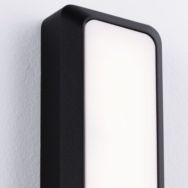 Černé kovové venkovní nástěnné LED světlo Nova Luce Appia II