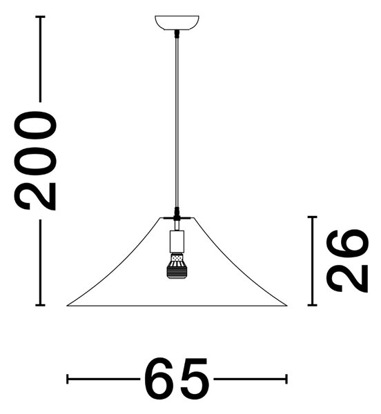 Bílé závěsné světlo Nova Luce Oket 65 cm