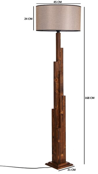 ASIR Stojací lampa KULE ořech