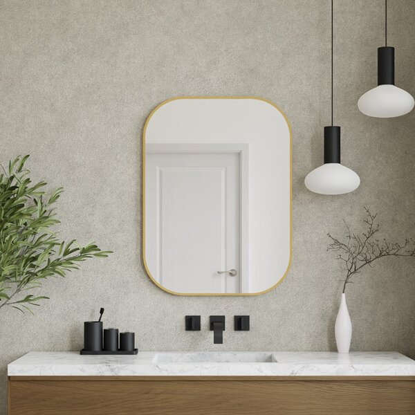 Dubiel Vitrum Luis Gold zrcadlo 60x80 cm oválný zlatá 5905241013176