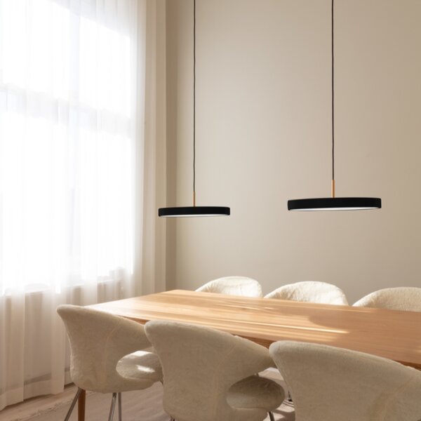 Umage Černé kovové stropní LED světlo Asteria Plus II. 31 cm