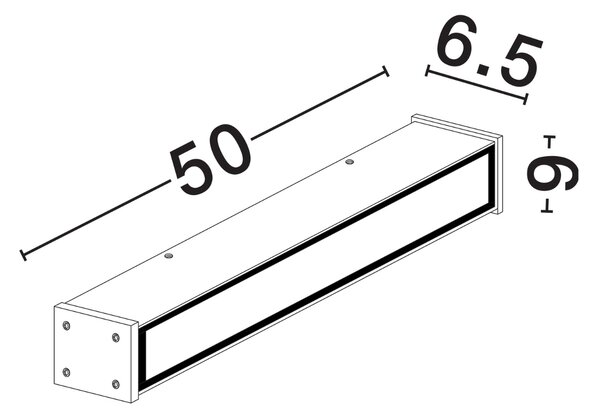 Černé kovové venkovní nástěnné LED světlo Nova Luce Nova 50 cm