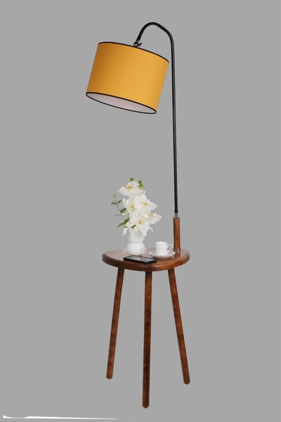 ASIR Stojací lampa DEMET ořech hořčicová