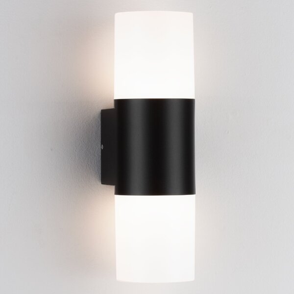Černobílé kovové venkovní nástěnné LED světlo Nova Luce Paul