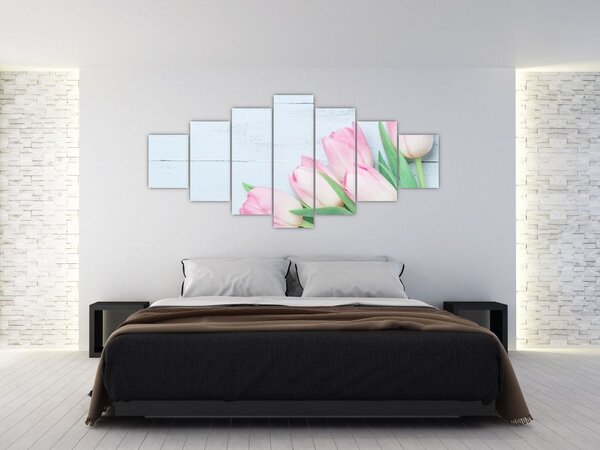 Obraz - Kytice tulipánů (210x100 cm)