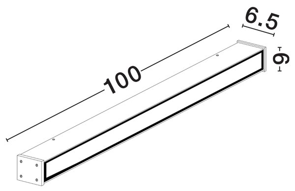 Černé kovové venkovní nástěnné LED světlo Nova Luce Nova 100 cm