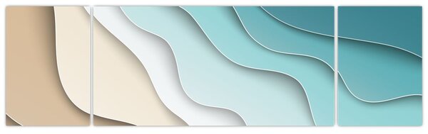 Abstraktní obraz mořského pobřeží (170x50 cm)