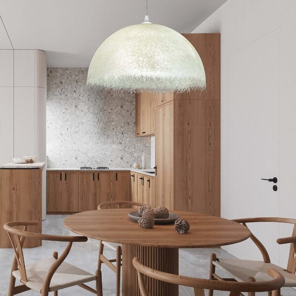 Bílé závěsné světlo Nova Luce Lalu 60 cm
