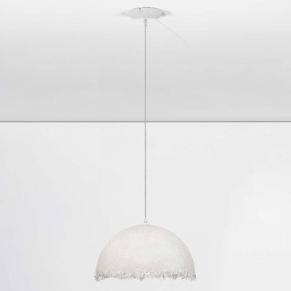 Bílé závěsné světlo Nova Luce Lalu 40 cm