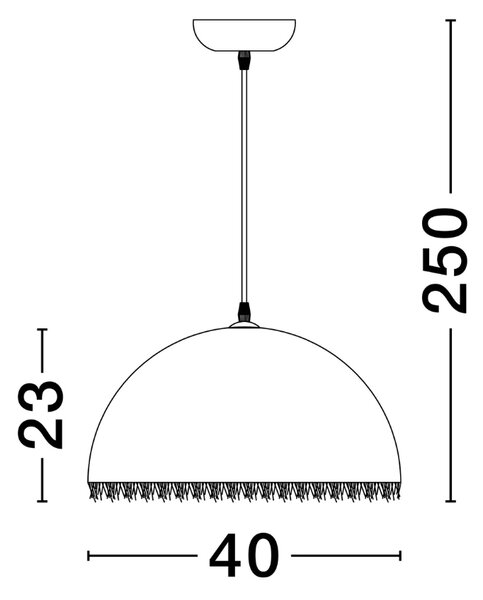 Bílé závěsné světlo Nova Luce Lalu 40 cm