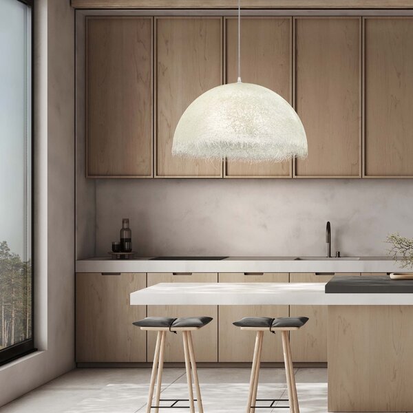 Bílé závěsné světlo Nova Luce Lalu 60 cm