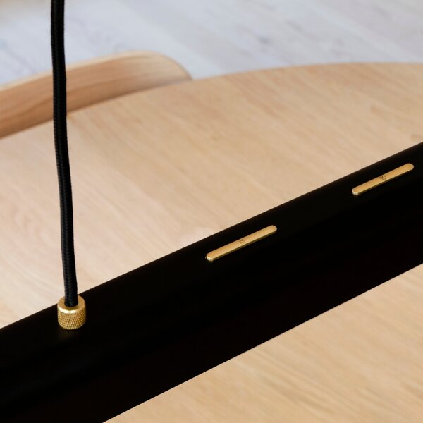 Umage Černo-zlaté kovové závěsné LED světlo Hazel Branch 150 cm