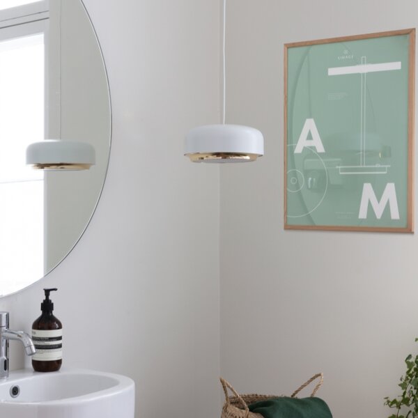Umage Bílé kovové závěsné LED světlo Hazel 22 cm