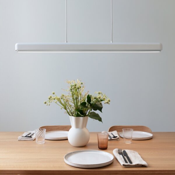 Umage Bílo-stříbrné kovové závěsné LED světlo Hazel Branch 100 cm