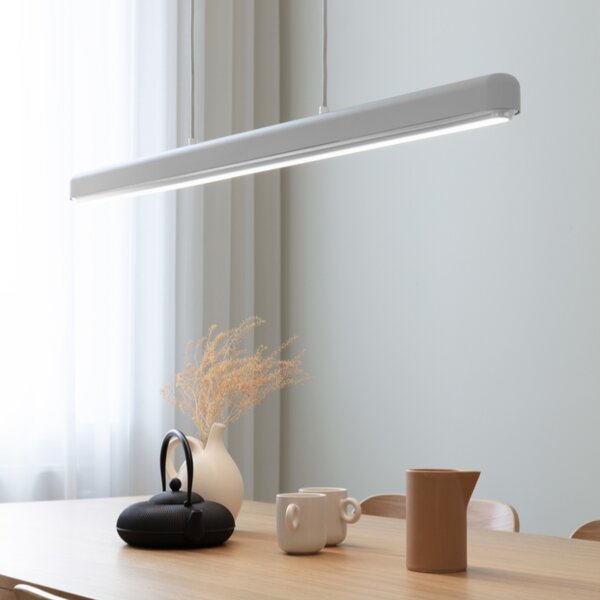 Umage Bílo-stříbrné kovové závěsné LED světlo Hazel Branch 100 cm
