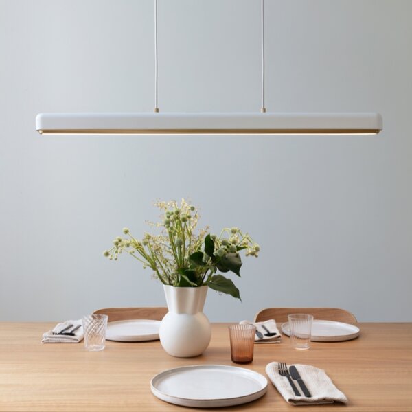 Umage Bílo-zlaté kovové závěsné LED světlo Hazel Branch 150 cm