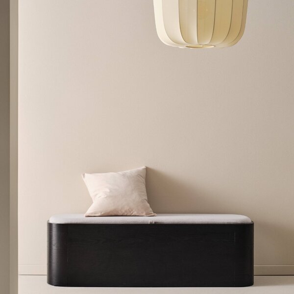 Jotex Černá lavice MOUJI 140 cm s úložným prostorem