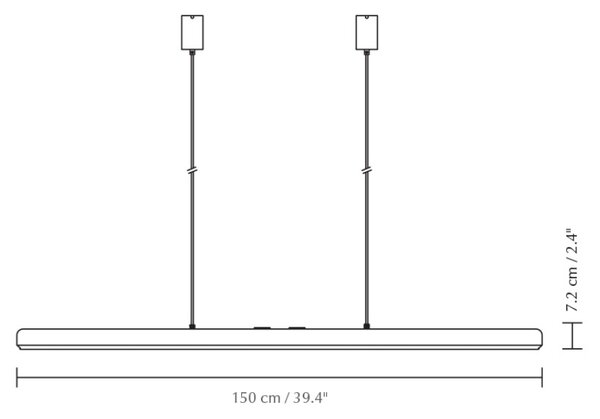 Umage Černo-zlaté kovové závěsné LED světlo Hazel Branch 150 cm