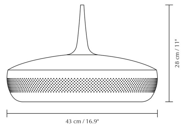 Umage Červené kovové závěsné stínidlo Clava Dine 43 cm