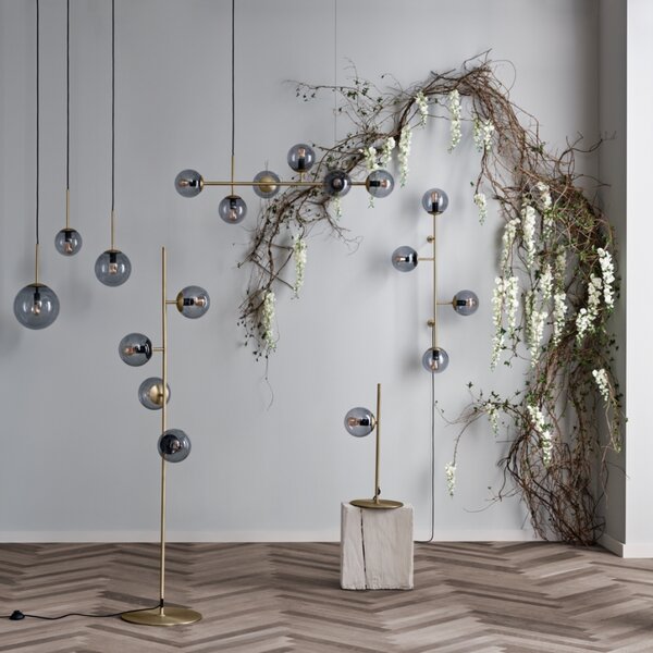 -25 % Dny MOMENTI– Bolia Mosazná kovová stojací lampa Orb 162,5 cm