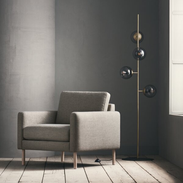 -25 % Dny MOMENTI– Bolia Mosazná kovová stojací lampa Orb 162,5 cm