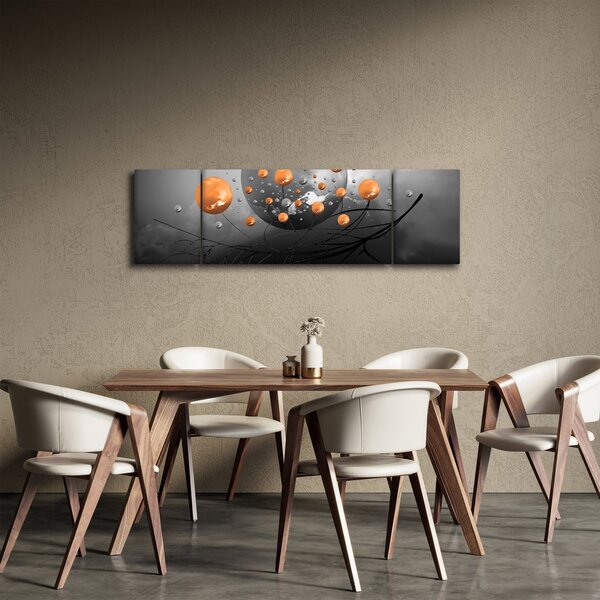 Obraz oranžových koulí (170x50 cm)