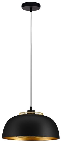 Černo-zlaté kovové závěsné světlo Nova Luce Sqube 35 cm