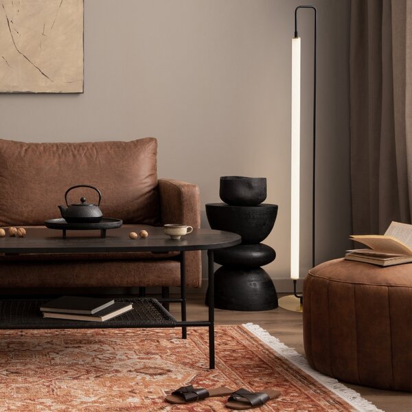Černá kovová stojací LED lampa Nova Luce Wetro 150 cm