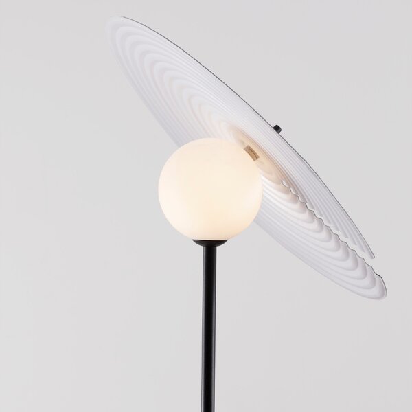 Černobílá stojací lampa Nova Luce Reflet 162 cm