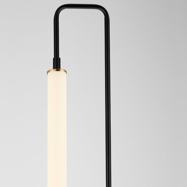 Černá kovová stojací LED lampa Nova Luce Wetro 150 cm