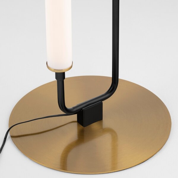 Černá kovová stojací LED lampa Nova Luce Wetro 150 cm
