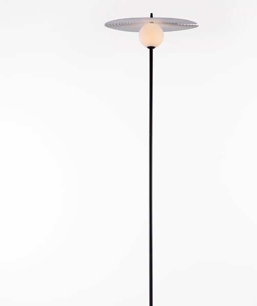 Černobílá stojací lampa Nova Luce Reflet 162 cm