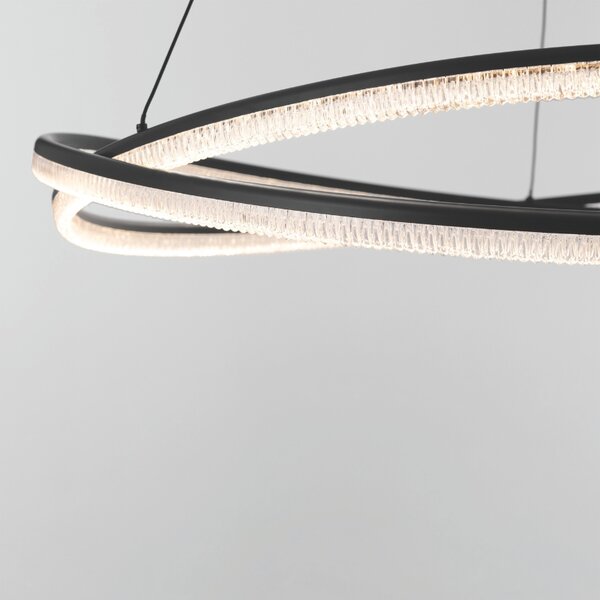 Černé kovové závěsné LED světlo Nova Luce Ofelia 95 cm