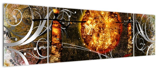 Obraz starověké dobové malby (170x50 cm)