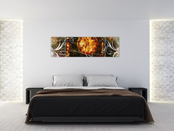 Obraz starověké dobové malby (170x50 cm)