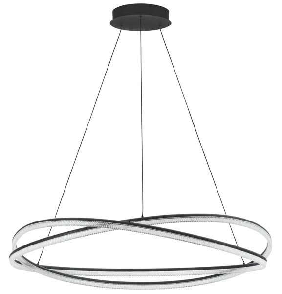Černé kovové závěsné LED světlo Nova Luce Ofelia 95 cm