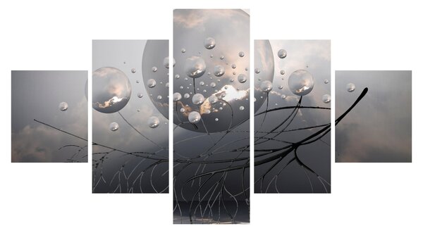 Obraz abstraktních koulí (125x70 cm)