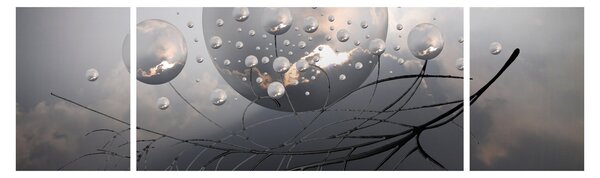 Obraz abstraktních koulí (170x50 cm)