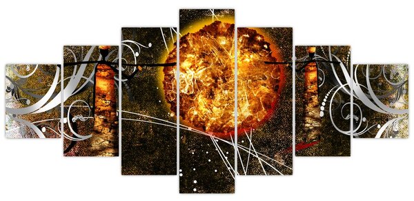 Obraz starověké dobové malby (210x100 cm)