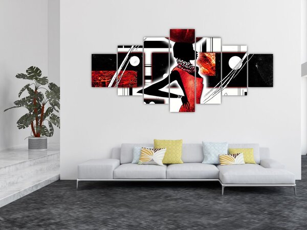 Obraz malby starověké dámy (210x100 cm)