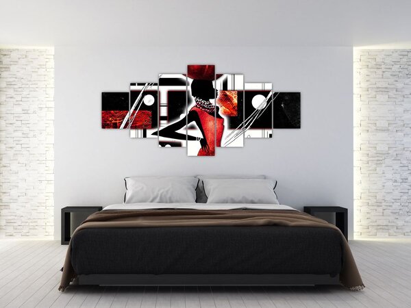 Obraz malby starověké dámy (210x100 cm)
