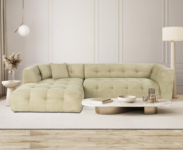 Rohová sedačka Cadellona (L) (zelená). Akce -25%