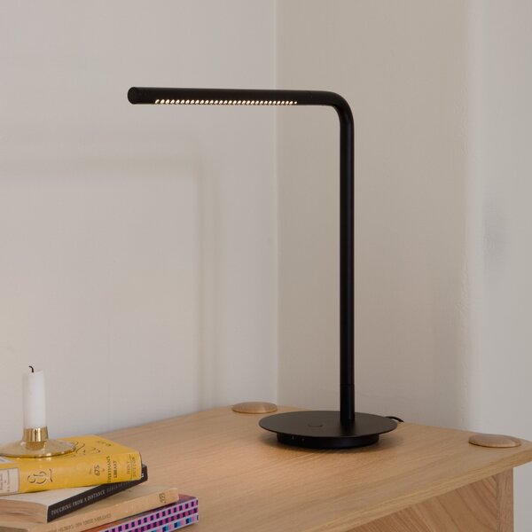 Umage Černá kovová stolní LED lampa Omni