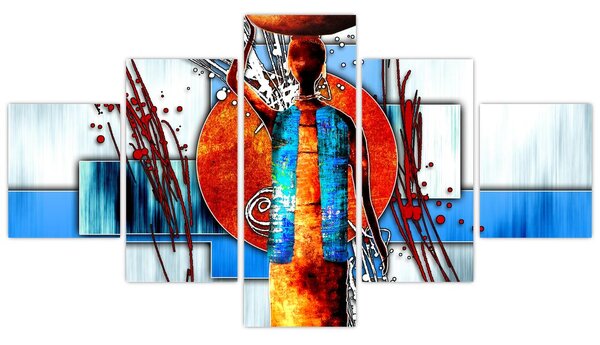 Obraz malby starověké osoby (125x70 cm)