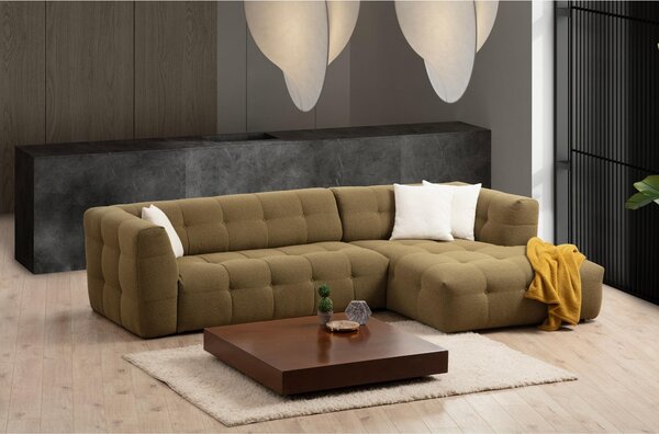 Rohová sedačka Cadellona (P) (khaki). Akce -25%