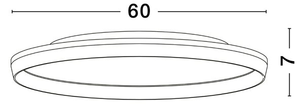 Bílé kovové stropní LED světlo Nova Luce Vomos 60 cm