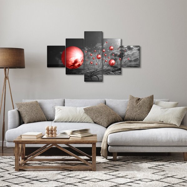 Obraz červených koulí (125x70 cm)