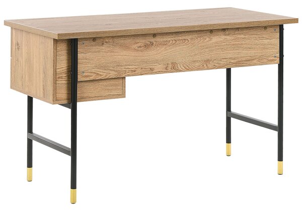 Pracovní stůl ABILEN Světle hnědá 120 cm 60 cm se zásuvkami