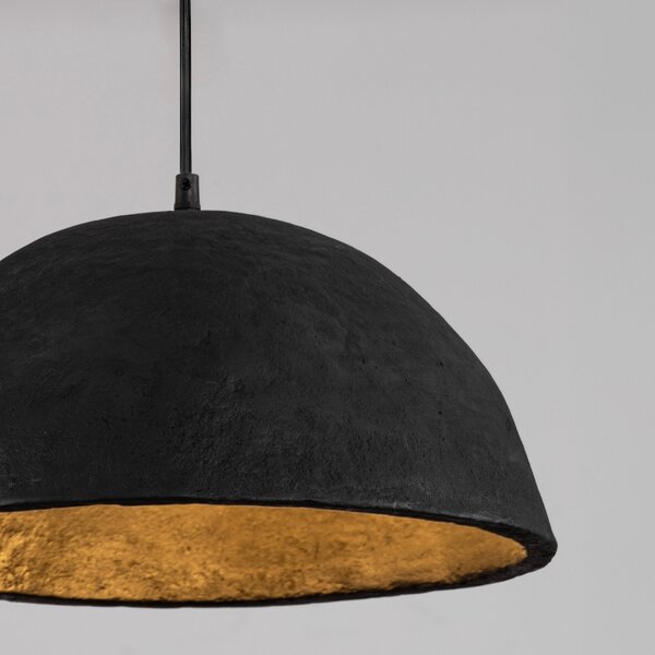 Černé závěsné světlo Nova Luce Talcum 42 cm